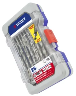 Coffret 26 Pièces TIVOLY - 25 Forets Métaux HSS Taillés Meulés Pointe En Croix Ø 2 à 13mm + 1 Fraise à Noyer HSS Ø 16,5mm - 11452070002 -Maxouti Magasin 150d36c66a3241604a07dca96a89