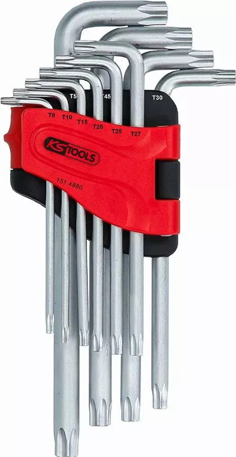 Jeu De Clés Mâles Coudées Torx Longues KSTOOLS - 10 Pièces - 151.4880 3 Jeu De Clés Mâles Coudées Torx Longues KSTOOLS - 10 Pièces - 151.4880