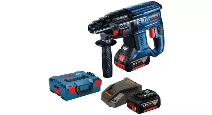 Marteau-perforateur Sans Fil BOSCH GBH 18V-21 - 2 Batteries 4.0 Ah + Chargeur + Coffret - 0611911102 3 Marteau-perforateur Sans Fil BOSCH GBH 18V-21 - 2 Batteries 4.0 Ah + Chargeur + Coffret - 0611911102