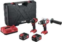 Lot Perceuse Percussion PD 2G 18.0-EC + Visseuse À Chocs ID 1/4" 18.0-EC FLEX + 2 Batterie 5.0Ah, Chargeur - 516236