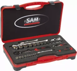 Coffret De 29 Douilles Et Accessoires 1/4'' Et 1/2'' SAM OUTILLAGE - 75-RS2