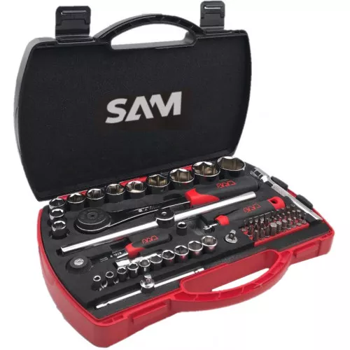 Coffret Douilles Et Accessoires 1/4" 1/2" - SAM OUTILLAGE - 75-SHR60 3 Coffret Douilles Et Accessoires 1/4" 1/2" - SAM OUTILLAGE - 75-SHR60