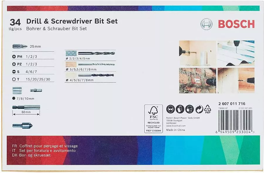 Coffret Vissage Perçage 34 Pièces BOSCH - 2607011716 3 Coffret Vissage Perçage 34 Pièces BOSCH - 2607011716