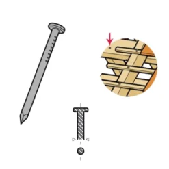 Pointe Tête Plate Galvanisée DIMOS Ronde Lisse - 7710