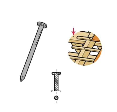 Pointe Tête Plate DIMOS Ronde Lisse Galvanisé 3 Pointe Tête Plate DIMOS Ronde Lisse Galvanisé