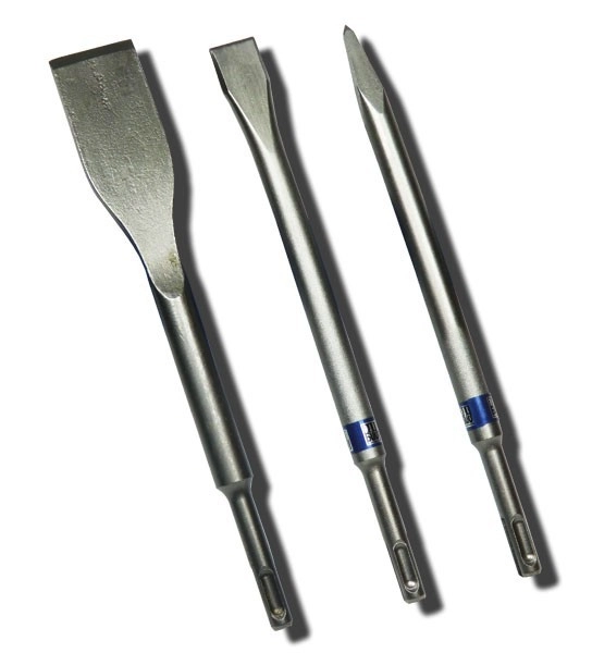 Set De 3 Burins BOSCH LongLife Pointu, Plat Et Bêche - SDS-Plus - 2607019159 3 Set De 3 Burins BOSCH LongLife Pointu, Plat Et Bêche - SDS-Plus - 2607019159