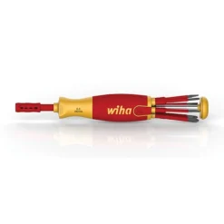 Tournevis Porte Embout Slim VDE 75 Mm WIHA Liftup - 6 Embouts FENTE /PH /XENO PZ2 - 38611