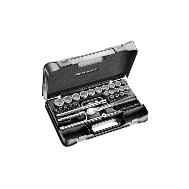 Coffret Douilles FACOM 1/2" - 6 Pans Métriques - 30 Pièces - S.161-5P6 3 Coffret Douilles FACOM 1/2" - 6 Pans Métriques - 30 Pièces - S.161-5P6