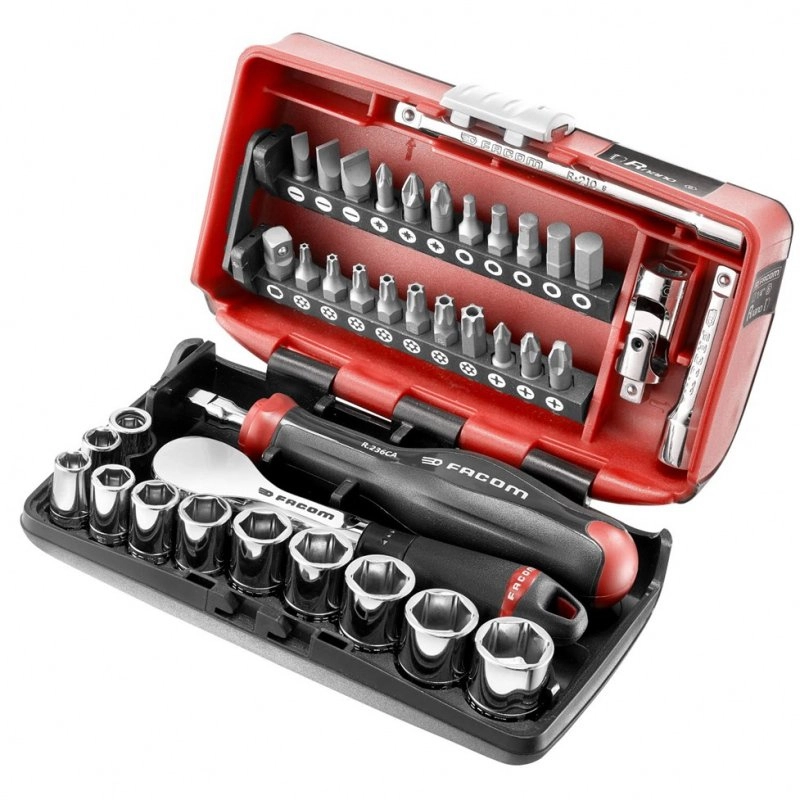 Coffret Cliquet HP+Douilles 1/4" 6 Pans FACOM - R.181NANOPB 3 Coffret Cliquet HP+Douilles 1/4" 6 Pans FACOM - R.181NANOPB