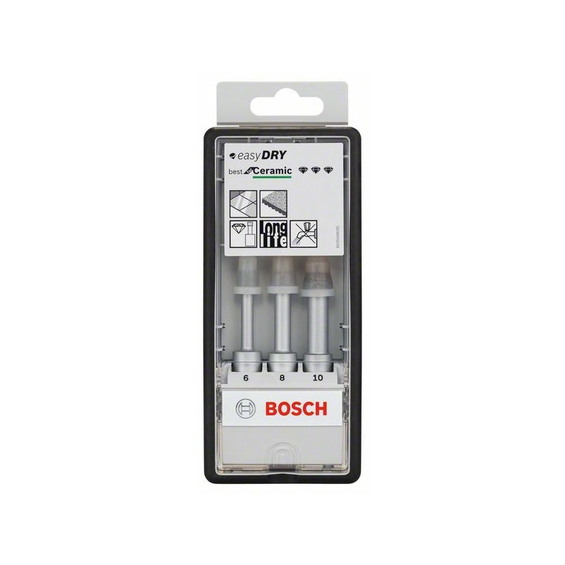 Forets Diamantés à Sec BOSCH Robust Line Easy Dry Best For Ceramic - Set De 3 Pièces - 2608587145 4 Forets Diamantés à Sec BOSCH Robust Line Easy Dry Best For Ceramic - Set De 3 Pièces - 2608587145 – Image 2