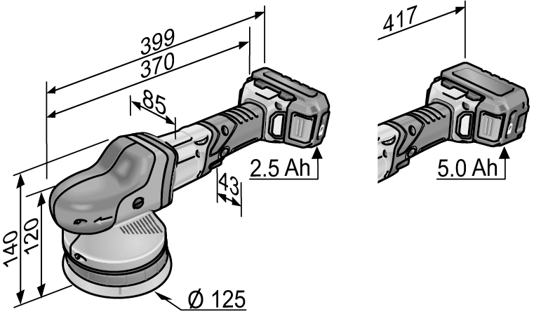 Polisseuse Excentrique 18V XCE 8 125 18.0-EC FLEX - Sans Batterie Ni Chargeur - En L-Boxx - 459070 5 Polisseuse Excentrique 18V XCE 8 125 18.0-EC FLEX - Sans Batterie Ni Chargeur - En L-Boxx - 459070 – Image 3