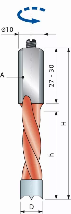 Mèche Pour Perçages Multiples Avec Araseurs Arrondis FREUD - Ø6 H27/57,5 Q10x27 Z2 - F03FA02081 -PF04MS BA3 4 Mèche Pour Perçages Multiples Avec Araseurs Arrondis FREUD - Ø6 H27/57,5 Q10x27 Z2 - F03FA02081 -PF04MS BA3 – Image 2