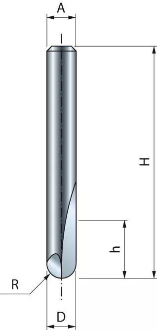 Mèche à Bout Arrondi FREUD - Ø3,2 H9,5/50,5 Q8 Z2 - F03FR01582 -18-10008P 4 Mèche à Bout Arrondi FREUD - Ø3,2 H9,5/50,5 Q8 Z2 - F03FR01582 -18-10008P – Image 2