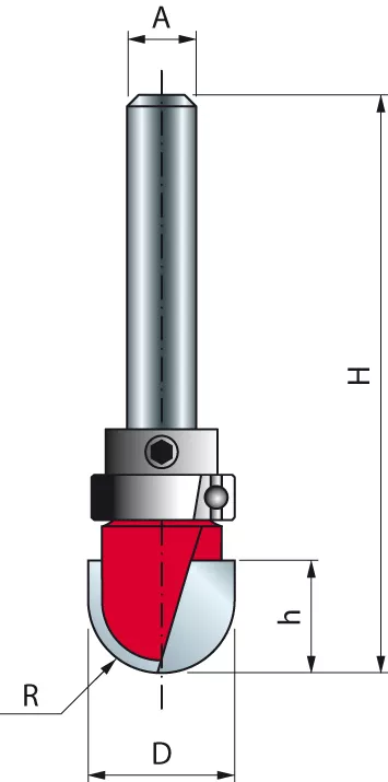 Mèche à Bout Arrondi Avec Roulement FREUD - Ø19 H11,1/59,5 Q8 Z2 - F03FR01612 -18-51208P 4 Mèche à Bout Arrondi Avec Roulement FREUD - Ø19 H11,1/59,5 Q8 Z2 - F03FR01612 -18-51208P – Image 2