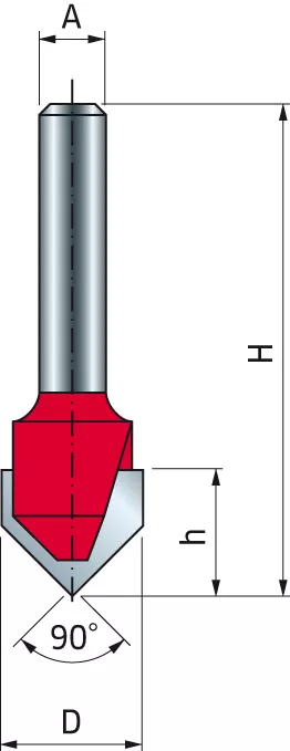 Mèche à Rainurer En V FREUD - Ø19 H12,5/57,2 Q12 Z2 - F03FR01626 -20-10812P 4 Mèche à Rainurer En V FREUD - Ø19 H12,5/57,2 Q12 Z2 - F03FR01626 -20-10812P – Image 2