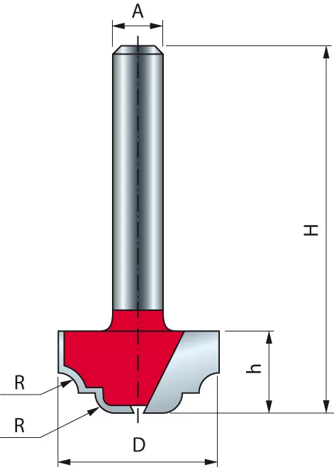 Mèche à Rainurer Décorative Arrondie FREUD - Ø25,4 H12,7/44,7 Q8 Z2 - F03FR01861 -39-10208P 3 Mèche à Rainurer Décorative Arrondie FREUD - Ø25,4 H12,7/44,7 Q8 Z2 - F03FR01861 -39-10208P