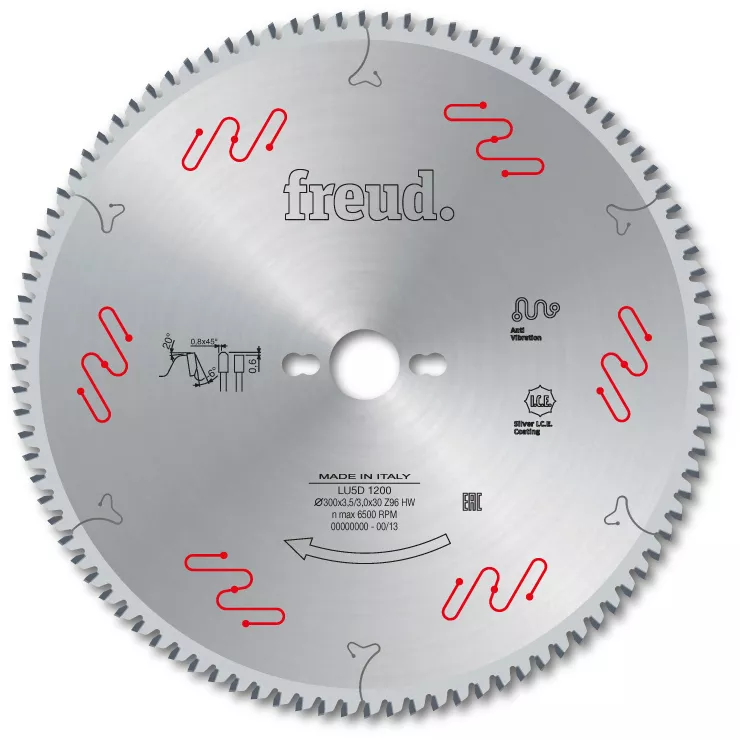 Lame Pour Métaux Non Ferreux/PVC/Aluminium FREUD - Ø216 2,8/2,2 AL30 Z60 TP- - F03FS05292 -LU5D 0500 3 Lame Pour Métaux Non Ferreux/PVC/Aluminium FREUD - Ø216 2,8/2,2 AL30 Z60 TP- - F03FS05292 -LU5D 0500