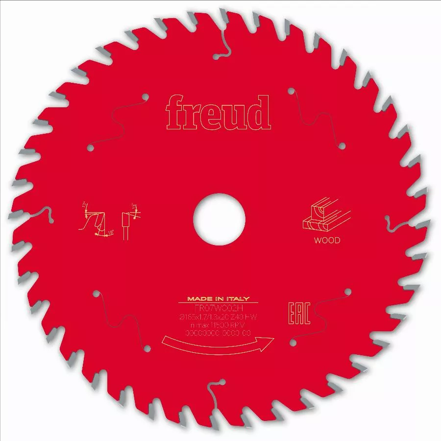 Lame Pour Scie Circulaire Portative Filaire/sans Fil FREUD - Ø165 1,7/1,3 A20 Z40 BA 18° - F03FS09687 -FR07W002H 4 Lame Pour Scie Circulaire Portative Filaire/sans Fil FREUD - Ø165 1,7/1,3 A20 Z40 BA 18° - F03FS09687 -FR07W002H – Image 2