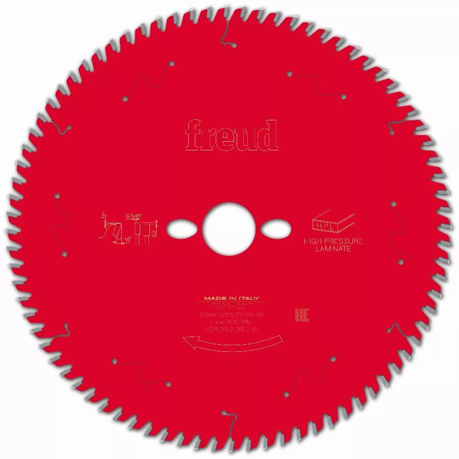 Lame Pour Scie Circulaire Portative FREUD - Ø250 2,8/1,8 AL30 Z80 TP 10° - F03FS09877 -FR23H001T 4 Lame Pour Scie Circulaire Portative FREUD - Ø250 2,8/1,8 AL30 Z80 TP 10° - F03FS09877 -FR23H001T – Image 2