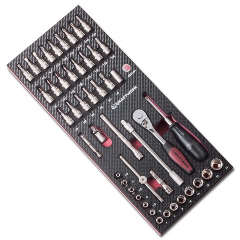 Coquille De Douilles 1/4" EVA3 KRAFTWERK 46 Pièces - 4903-01 3 Coquille De Douilles 1/4" EVA3 KRAFTWERK 46 Pièces - 4903-01