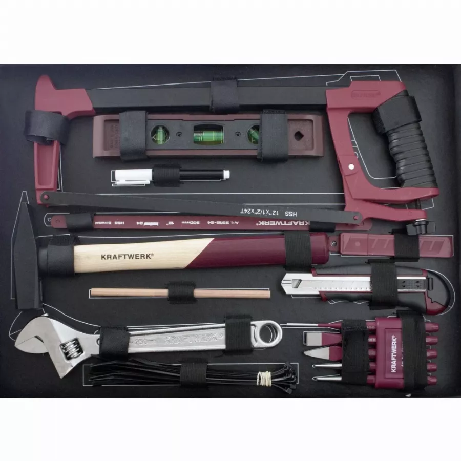 Coffret D'outils Pro-Line KRAFTWERK 264 Pièces + Perceuse Visseuse BOSCH 1/4" 1/2" - 3949 9 Coffret D'outils Pro-Line KRAFTWERK 264 Pièces + Perceuse Visseuse BOSCH 1/4" 1/2" - 3949 – Image 7
