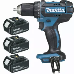 Perceuse Visseuse 18 V Li-Ion 4 Ah Ø 13 Mm MAKITA - 3 Batteries, Chargeur, Coffret - DDF482RM3J