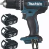 Perceuse Visseuse à Percussion 18 V Li-Ion 4 Ah Ø 13 Mm (3 Batteries) MAKITA - 3 Batteries, Chargeur, Coffret - DHP482RM3J -Maxouti Magasin MAK0248 1