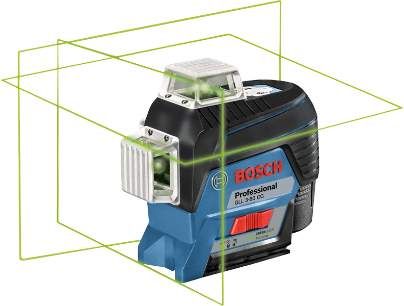 Laser Ligne BOSCH GLL 3-80 CG Professional - 3 Lignes Vertes - Sans Batterie, Ni Chargeur - 0601063T03 3 Laser Ligne BOSCH GLL 3-80 CG Professional - 3 Lignes Vertes - Sans Batterie, Ni Chargeur - 0601063T03