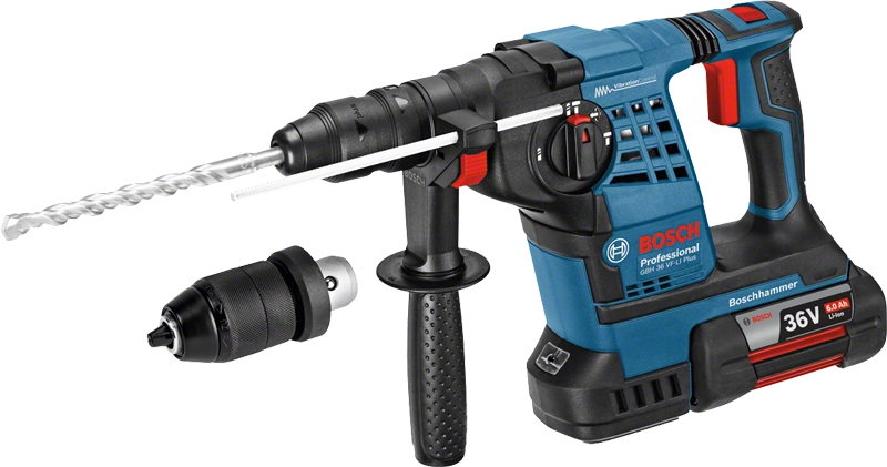 Perforateur Burineur BOSCH GBH 36 VF - 2 Batteries 6.0 Ah, Chargeur, En Coffret - 0691190700B 5 Perforateur Burineur BOSCH GBH 36 VF - 2 Batteries 6.0 Ah, Chargeur, En Coffret - 0691190700B – Image 3