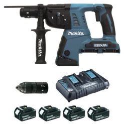 Perforateur-Burineur SDS+ 36V MAKITA - 2x18V Li-ion 5Ah - 26mm - 4xbatteries + 1xchargeur Rapide + 2 Coffrets Transport + Accessoires - DHR264PT4J 13 Perforateur-Burineur SDS+ 36V MAKITA - 2x18V Li-ion 5Ah - 26mm - 4xbatteries + 1xchargeur Rapide + 2 Coffrets Transport + Accessoires - DHR264PT4J -Maxouti Magasin PHA50016 1