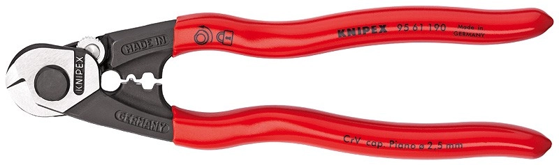 Pince Coupe-câble KNIPEX Avec 2 Profils De Sertissage - 190mm De Longueur - 5mm De Coupe - 95 61 190 6 Pince Coupe-câble KNIPEX Avec 2 Profils De Sertissage - 190mm De Longueur - 5mm De Coupe - 95 61 190 – Image 4