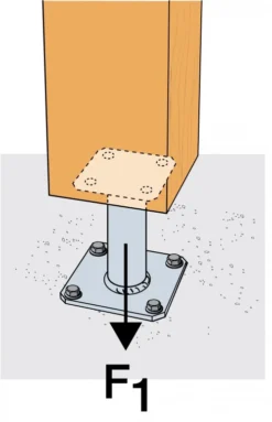 Pied De Poteau Réglable PB Ht.40 à 100 SIMPSON - PPB80G -Maxouti Magasin SAA40006 3