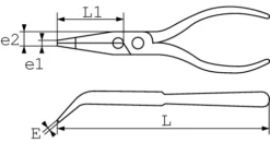 Pince Bec Demi Rond Coude Extra Longue SAM - 23928CP -Maxouti Magasin SAM01185 6