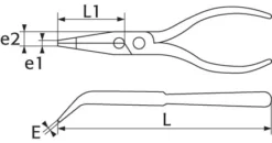 Pince Bec Demi Rond Coude Bimatiere Avec Ressort 200 Mm SAM - 239R20GFME -Maxouti Magasin SAM01219 6