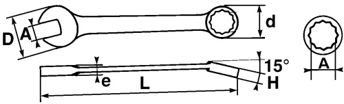 Clé Mixte 36 Mm SAM - 51A36 4 Clé Mixte 36 Mm SAM - 51A36 – Image 2