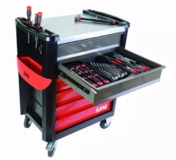 Servante Servi-630n + Compo 65 Outils De Maintenance Industrielle En Modules Abs SAM - CPP65MMS