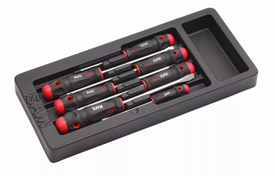 Jeu De 7 Tournevis Fente Et Phillips® Vendus En Module Abs 1/3 SAM - TA1M 3 Jeu De 7 Tournevis Fente Et Phillips® Vendus En Module Abs 1/3 SAM - TA1M