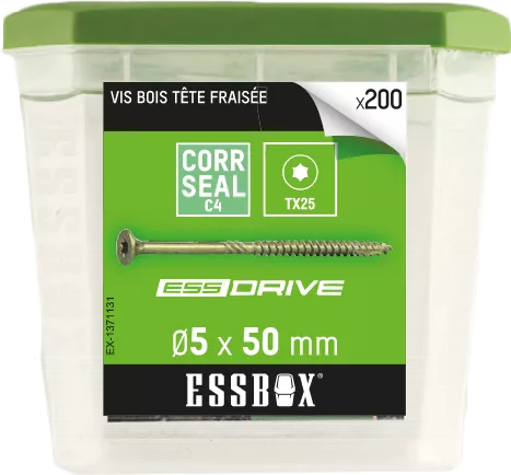 Vis ESSBOX SCELL-IT à Bois - Ø5 Mm X 50 Mm - Boite De 200 - EX-1371131 3 Vis ESSBOX SCELL-IT à Bois - Ø5 Mm X 50 Mm - Boite De 200 - EX-1371131