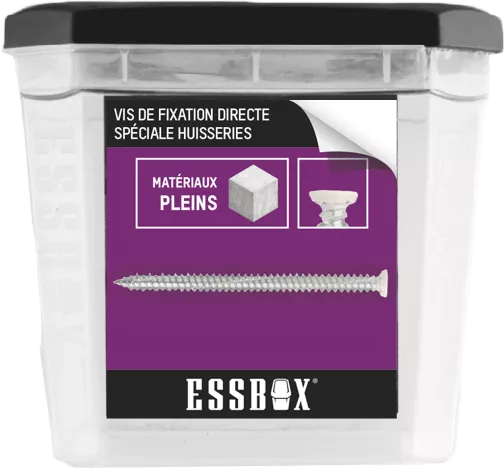 Vis ESSBOX SCELL-IT Béton - RAL9016 - Ø7,5 Mm X 132 Mm - Boite De 50 - EX-91153975132 3 Vis ESSBOX SCELL-IT Béton - RAL9016 - Ø7,5 Mm X 132 Mm - Boite De 50 - EX-91153975132