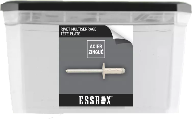 Rivets Standards ESSBOX SCELL-IT Alu/Acier - Tête Large - Ø4,8 Mm X 25 Mm - Boite De 200 - EX-9445524825 3 Rivets Standards ESSBOX SCELL-IT Alu/Acier - Tête Large - Ø4,8 Mm X 25 Mm - Boite De 200 - EX-9445524825