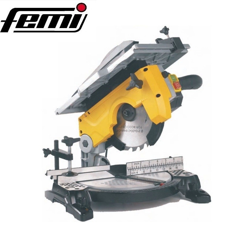 Scie à Onglet FEMI Avec Table Supérieure - 1200W Ø210mm - T076 3 Scie à Onglet FEMI Avec Table Supérieure - 1200W Ø210mm - T076