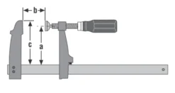 Presse à Vis Avec Frein Et Manche Bois Serrage 40cm URKO Tige 35x8mm Saillie 120mm - 1514040