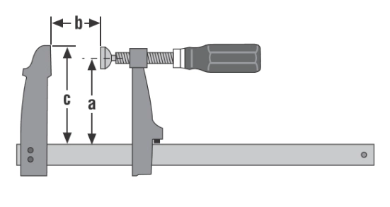 Presse à Vis Avec Frein Et Manche Bois Serrage 30cm URKO Tige 40x10mm Saillie 140mm - 1519030 3 Presse à Vis Avec Frein Et Manche Bois Serrage 30cm URKO Tige 40x10mm Saillie 140mm - 1519030