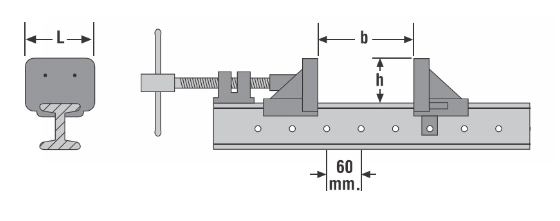 Serre Joint Dormant URKO - Profil En "I" - 80x42mm - Serrage 2500mm - 871 6 Serre Joint Dormant URKO - Profil En "I" - 80x42mm - Serrage 2500mm - 871 – Image 4