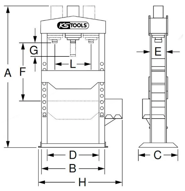Presse Hydraulique D'établi 20 Tonnes 2 Vitesses KSTOOLS - 160.0113 3 Presse Hydraulique D'établi 20 Tonnes 2 Vitesses KSTOOLS - 160.0113