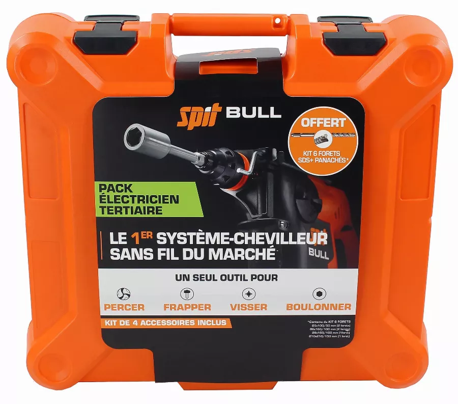 Système Chevilleur Spitbull 36V 6.2Ah Li + 6 Forets XT3 SPIT - 054682 6 Système Chevilleur Spitbull 36V 6.2Ah Li + 6 Forets XT3 SPIT - 054682 – Image 4