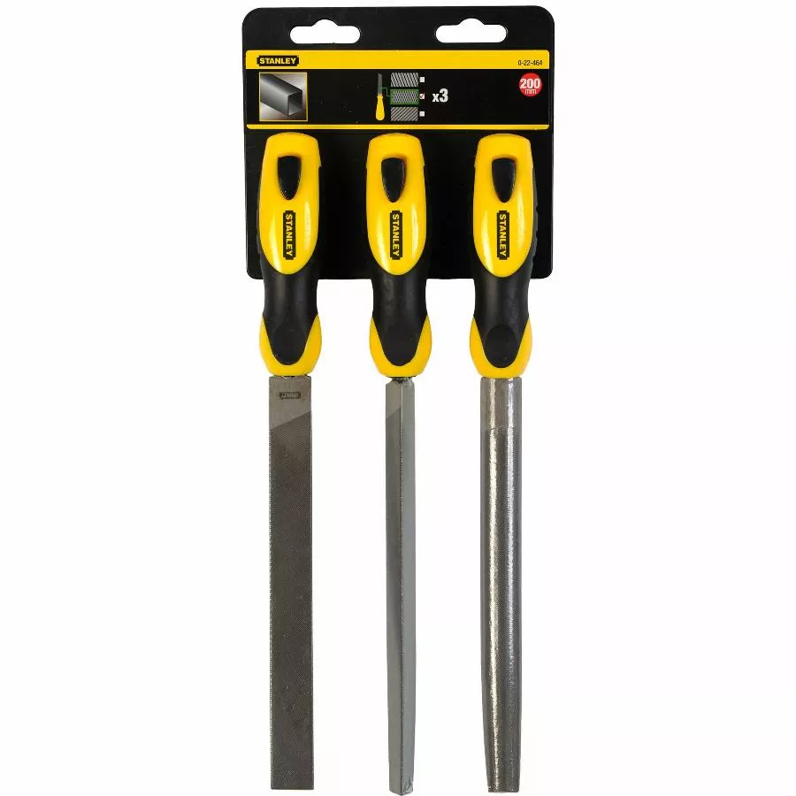 Stanley Limes Mi-douces 200mm - Jeu De 3pieces - 0-22-464 3 Stanley Limes Mi-douces 200mm - Jeu De 3pieces - 0-22-464