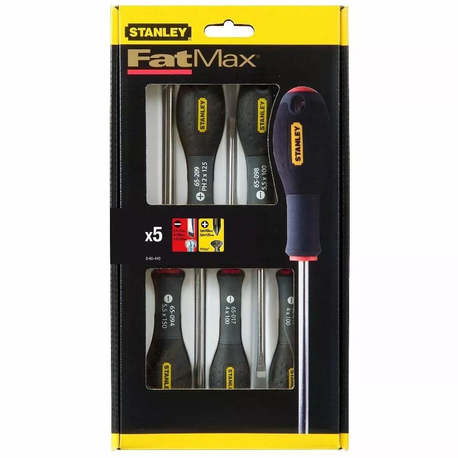 Stanley Tournevis électricien + Phillips - Jeu De 5pieces FATMAX - 0-65-440 3 Stanley Tournevis électricien + Phillips - Jeu De 5pieces FATMAX - 0-65-440