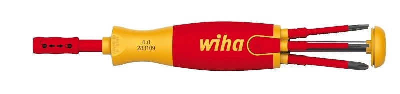 Tournevis Lift-Up WIHA Isolé 1000V + 6 Embouts 70 Mm Intégrés - 38613 3 Tournevis Lift-Up WIHA Isolé 1000V + 6 Embouts 70 Mm Intégrés - 38613