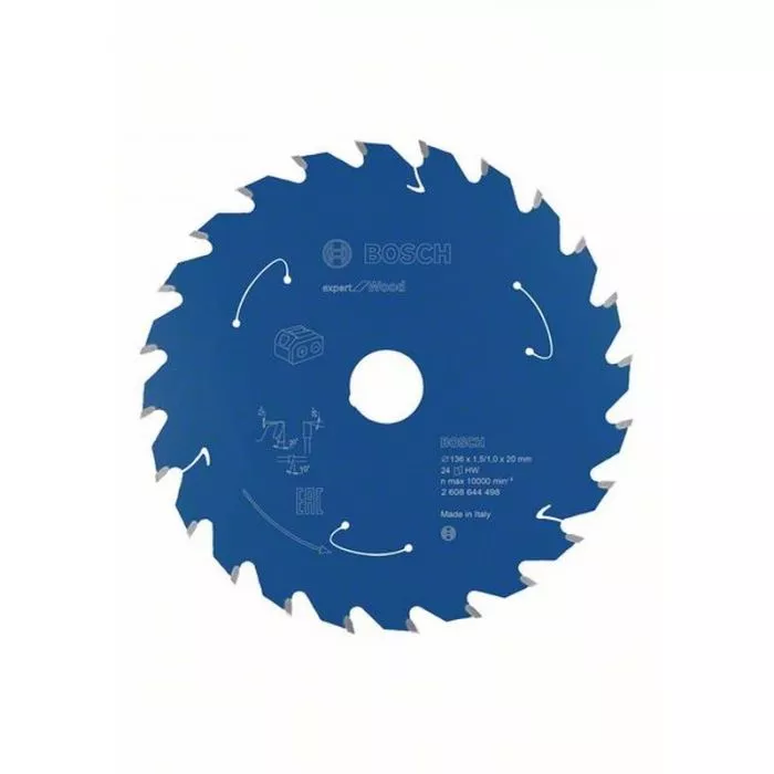 Lame Scie Circulaire Sans-fil Expert Bois BOSCH 136 X 20 X 1.45 Mm - 2608644498 3 Lame Scie Circulaire Sans-fil Expert Bois BOSCH 136 X 20 X 1.45 Mm - 2608644498